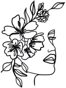 Wall decoration - Wall decoration - Garden decoration - Home accessories - 30*40.4 cm - Living room decoration - black - Line art - wall decoration - metal