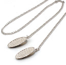 pieces - napkin chain - napkin clips - napkin clips with chain - napkin chain - napkin clips - bib holder adult - napkin clips with cord - 50cm - silver - Metal