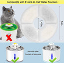 12 Pieces - Drinking Fountain Filters Refills - Water Fountain Filters - Drinking Fountain Filters - Replacement Filter Cat Fountain - Drinking Filter - Activated Carbon Filter - Round - Filter Replacement Filter - White - 12.5*3.5cm - Refills