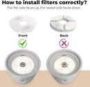 12 Pieces - Drinking Fountain Filters Refills - Water Fountain Filters - Drinking Fountain Filters - Replacement Filter Cat Fountain - Drinking Filter - Activated Carbon Filter - Round - Filter Replacement Filter - White - 12.5*3.5cm - Refills
