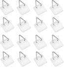 Self-adhesive hooks - 16 pieces - 2 kg Load capacity - Adhesive hooks - Wall picture hangers - Picture hangers - Picture hanging hooks - For displaying decorative pictures and wall art - White