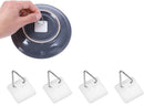 Self-adhesive hooks - 16 pieces - 2 kg Load capacity - Adhesive hooks - Wall picture hangers - Picture hangers - Picture hanging hooks - For displaying decorative pictures and wall art - White