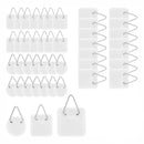 Self-adhesive hooks - Set of 45 - 3 sizes - 5 kg Load capacity - Adhesive hooks - Wall picture hangers - Picture hangers - Picture hanging hooks - For displaying decorative pictures and wall art - White