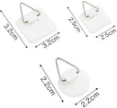 Self-adhesive hooks - Set of 45 - 3 sizes - 5 kg Load capacity - Adhesive hooks - Wall picture hangers - Picture hangers - Picture hanging hooks - For displaying decorative pictures and wall art - White