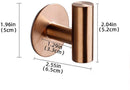 Self-adhesive Round Towel Hooks - 2 pieces - Hooks - 5×6.5×5.2 cm - Stainless Steel - Round Towel Hook - Rose Gold