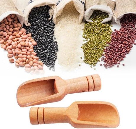 10 Pieces - Mini Wooden Spoons - Sustainable Kitchen Accessory - Wooden Scoops - Measuring Spoon - Spoons for Herbs and Tea - Spoons for Kitchen, Cooking, Herbs, Coffee, Tea, Sugar, Salt - 7.6*2.3cm - Wood