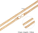 Pieces - Metal Chain - Chain - Bag Strap Chain - Bag Strap - Shoulder Strap - Handbag Strap - Bag Belt - Gold-colored, silver, black - 120cm*9.5mm - Metal