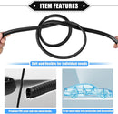 Car Bumper Door Strips Protectors - Bumper Strips for Car - Car Door Protectors - Bumper Strips - Protect your car door from scratches and bumps - black - 5M - rubber seal