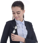 Magnetic glasses clip - 3 pieces - Silver - Glasses cord - ID card holder - Metal - Can be attached to clothing - Glasses holder - for glasses, ballpoint pen, badge and accessories - Clip Shirt - Breast pocket - Nurse Accessories