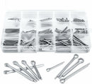 Split pins - 150 pieces - 15 different sizes - stainless steel - silver - for small mechanic repairs