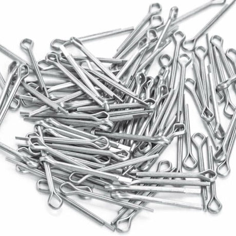 Split pins - 150 pieces - 15 different sizes - stainless steel - silver - for small mechanic repairs