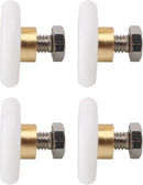 4 pieces - Shower door caster - Shower door wheels - Shower wheels - Sliding door wheels - Shower cabin wheels - diameter 19mm - Replacement parts for bathroom - nylon