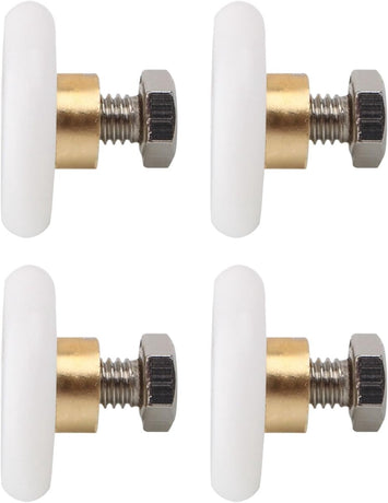 4 pieces - Shower door caster - Shower door wheels - Shower wheels - Sliding door wheels - Shower cabin wheels - diameter 19mm - Replacement parts for bathroom - nylon