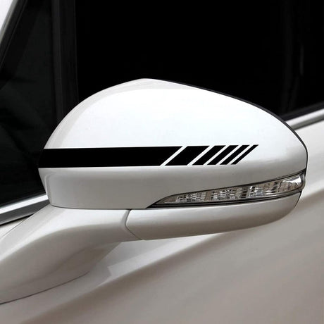 Car sticker - 6 pieces/3 pairs/1 set - Stripe side sticker - Graphic sticker - PET - Black - For car decoration