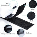 Self-adhesive hook and loop tape 10 meters - black hook and loop tape - extra strong - Strong double-sided self-adhesive tapes - Black - 10m * 2cm - Grip tape - Hook and loop tape