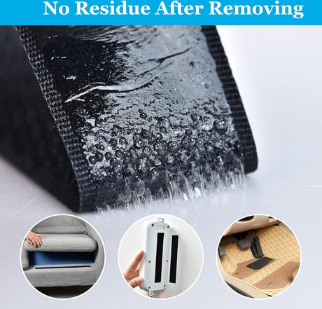 Self-adhesive hook and loop tape 10 meters - black hook and loop tape - extra strong - Strong double-sided self-adhesive tapes - Black - 10m * 2cm - Grip tape - Hook and loop tape
