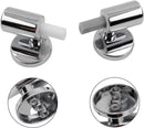 1 Set - Toilet Seat Hinge - Replacement Hinges - Slow-Release Hinge - Toilet Seat Hinges - Toilet Seat Fixing Kit - Zinc Alloy - Silver - For Bathroom Toilet Lid, Appliance Lid