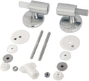 1 Set - Toilet Seat Hinge - Replacement Hinges - Slow-Release Hinge - Toilet Seat Hinges - Toilet Seat Fixing Kit - Zinc Alloy - Silver - For Bathroom Toilet Lid, Appliance Lid