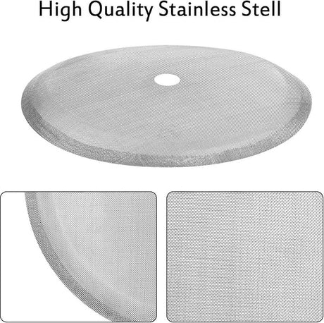 6 pieces - Coffee filter - Reusable - French Press replacement filters Mesh filters replacement - 10.2cm - silver - stainless steel