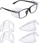 pieces - Side shield protection - side shields - Eye protection - with left and right signs - for small medium glasses - universal - 4.5*5 cm - transparent - plastic - Glasses accessories