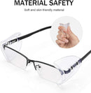 pieces - Side shield protection - side shields - Eye protection - with left and right signs - for small medium glasses - universal - 4.5*5 cm - transparent - plastic - Glasses accessories