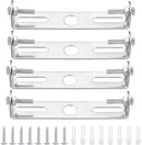 4 pieces - 90mm - Ceiling plate - Bracket - Lighting bracket - Ceiling holder - Hanging lamp bracket - for wall or ceiling - Lamp mounting brackets - with screws - iron - silver