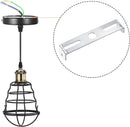 4 pieces - 90mm - Ceiling plate - Bracket - Lighting bracket - Ceiling holder - Hanging lamp bracket - for wall or ceiling - Lamp mounting brackets - with screws - iron - silver