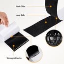 Self-adhesive hook and loop tape 5 meters - hook and loop tape - Black - Strong double-sided self-adhesive tapes - Black - 5m*10cm - Grip tape - Hook and loop tape