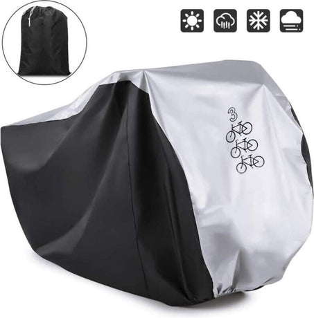 Protective cover - 3 bicycles - Saddle cover - Storage bag - 210D - All weather - 200*105*110 cm(L) - waterproof - dustproof - UV protection - Cover