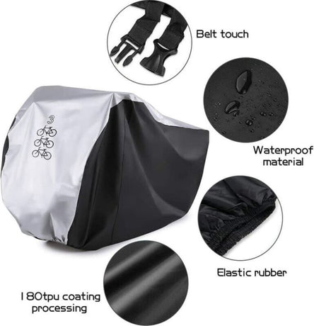 Protective cover - 3 bicycles - Saddle cover - Storage bag - 210D - All weather - 200*105*110 cm(L) - waterproof - dustproof - UV protection - Cover