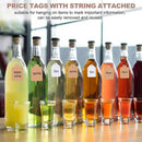 300 pcs - Price tags - Price tags Hang Tags with String - 15 x 25 mm - Hangtag - Tags - Brown - Kraft Cardboard Labels - Labels