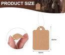 300 pcs - Price tags - Price tags Hang Tags with String - 15 x 25 mm - Hangtag - Tags - Brown - Kraft Cardboard Labels - Labels