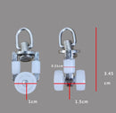 20 Pieces - Curtain Runners - Curtain Runners - Curtain Rollers - Curtain Rail Rollers - Gliders - Curtains - Curtain Gliders - White - Alloy - 3.45*1.5cm