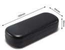 Glasses case - glasses case for men and women - sturdy case - sunglasses case - black - PU - 160*64*36mm