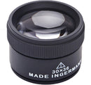Jeweler's Magnifier - Pocket Magnifier - Mini Magnifying Glass - Pocket Magnifier - 30x36 - Magnification 30 - Lens 36mm diameter - Black - Zinc Alloy