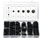 Rubber Grommet - Pack of 200 - Black - 7mm/9mm/12mm/16mm/20mm/22mm/25mm - Closed Rubber Grommet - For Wire, Electrical Installation, Cable Protection - Round Rubber Stopper