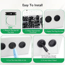 Rubber Grommet - Pack of 200 - Black - 7mm/9mm/12mm/16mm/20mm/22mm/25mm - Closed Rubber Grommet - For Wire, Electrical Installation, Cable Protection - Round Rubber Stopper