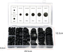 Rubber Grommet - Pack of 200 - Black - 7mm/9mm/12mm/16mm/20mm/22mm/25mm - Closed Rubber Grommet - For Wire, Electrical Installation, Cable Protection - Round Rubber Stopper