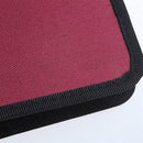 CD Case Storage Folder - DVD Case - Oxford Cloth - With Zipper - CD Bag - CD (Rom)/DVD Storage Case - CD/DVD Case Folder - CD/DVD Storage System - Suitable for 40 CDs or DVDs - 16*15.5*4.8cm - Red