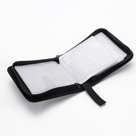 CD Case Storage Folder - DVD Case - Oxford Cloth - With Zipper - CD Bag - CD (Rom)/DVD Storage Case - CD/DVD Case Folder - CD/DVD Storage System - Suitable for 40 CDs or DVDs - 16*15.5*4.8cm - Red