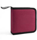 CD Case Storage Folder - DVD Case - Oxford Cloth - With Zipper - CD Bag - CD (Rom)/DVD Storage Case - CD/DVD Case Folder - CD/DVD Storage System - Suitable for 40 CDs or DVDs - 16*15.5*4.8cm - Red