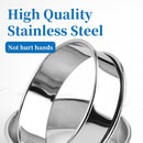 Dessert tin set - 6 pieces - stainless steel - diameter 10 cm - Cake rings - Sparkling - Round dessert ring