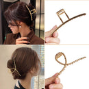 Hair Clips - 5 Pieces - Women - Hair Accessories - Hair Clip - Gold - Hairpins - Clips - Metal - Butterfly, Square and Curved - Hair Claw
