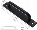 Sliding door handles - Black handle - Cabinet handles - Furniture handle - Handles - Robust - Door handle - Metal - including mounting bolts - for cabinet kitchen furniture bedroom