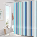 Shower curtain - 180 x 200 cm - romantic stripes - polyester - color - with hooks - Anti-mold - Waterproof - Bathroom decoration