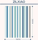 Shower curtain - 180 x 200 cm - romantic stripes - polyester - color - with hooks - Anti-mold - Waterproof - Bathroom decoration