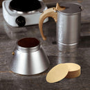 Coffee Filter Paper - 400 Pieces - Coffee Filters - Paper - Wood Fiber - Filters - Round - Replacement Micropaper Filters - Barista Tools - For Coffee and Espresso Machines - 58mm - Khaki