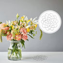 Flower Arrangement Holder Set - 2 Pieces - Flower Stand - Stainless Steel - Metal Wire Flower Arranger - Reusable - Flower Arranging Tool - Flower Grid Organizer - Suitable for Vases, Flower Stems and Bouquets - 15cm - Silver