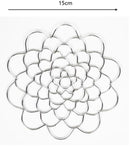 Flower Arrangement Holder Set - 2 Pieces - Flower Stand - Stainless Steel - Metal Wire Flower Arranger - Reusable - Flower Arranging Tool - Flower Grid Organizer - Suitable for Vases, Flower Stems and Bouquets - 15cm - Silver