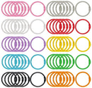 Ring binders - 60 pieces - Click rings - Metal - Keychain - DIY Keychain - Binding ring - Flashcard rings - Colorful metal book rings - Curtain rings - Suitable for organizing and binding loose cards and photo albums - 30mm - 10 colors